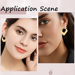 6 пара 6-х стильных серег-колец из нержавеющей стали 304 для женщин EJEW-BBC0001-96