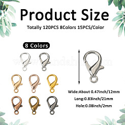 120 шт. 8 цвета из цинкового сплава FIND-BT0001-22