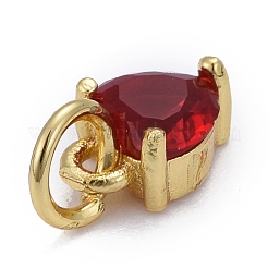 Breloques en laiton avec zircone cubique de micro pave&nbsp;KK-P192-08-G07