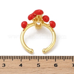 Манжеты из латуни с микро паве кубический цирконий для женщин RJEW-F182-07G