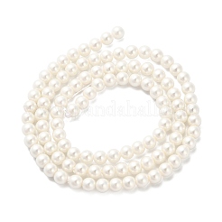 Нити круглых бусин из ракушки с покрытием цвета ab&nbsp;LS-BSHE-XCP0001-31