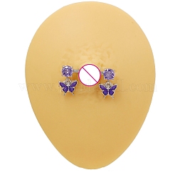 6 комплект колец для сосков из хирургической нержавеющей стали 316l с кубическим цирконием WGE45DD-07