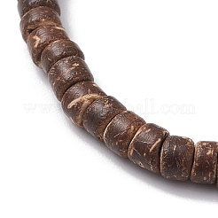 Эластичные браслеты из натуральных кокосовых дисков для женщин и мужчин&nbsp;BJEW-JB10255