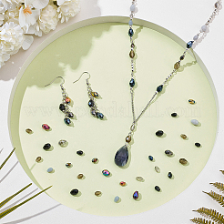 296pcs 2 styles de perles de verre transparentes&nbsp;GLAA-AR0001-78C