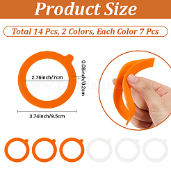 14 joint de pot en silicone bicolore ({1} pièce)&nbsp;AJEW-CN0007-09