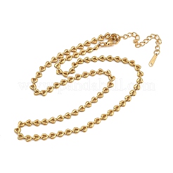 Женские цепочки-сердечки из нержавеющей стали 304 толщиной 4 мм&nbsp;LS-NJEW-G179-06G