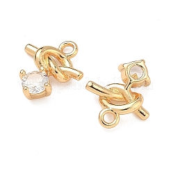 Латунные микропаве прозрачные подвески с фианитом&nbsp;KK-T080-28G