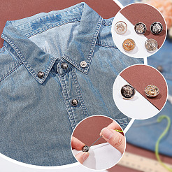 30 шт. 3-х цветные пуговицы из сплава с 1 отверстиями BUTT-AR0001-25