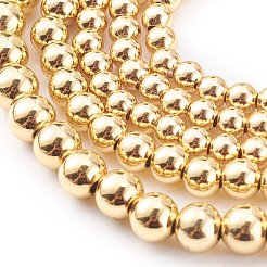 Круглые латунные эластичные браслеты с бусинами BJEW-JB05982