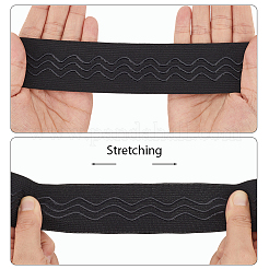 5м полиэстеровые нескользящие силиконовые эластичные захваты для шитья одежды&nbsp;SRIB-GF0001-50B-01