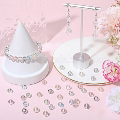 350шт 7 цвета прозрачные акриловые бусины&nbsp;MACR-PA0001-26