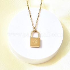 Ожерелья с подвесками из нержавеющей стали 304 Rolo NJEW-S444-01G-19