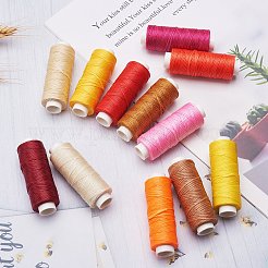 12 rotolo di cordoncino in poliestere cerato a 12 colori&nbsp;YC-SZ0001-03C