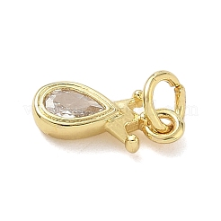 Подвески-капли и короны из латуни с микропаве из кубических цирконий&nbsp;KK-K368-57G