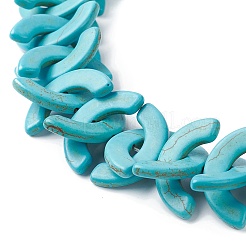 Ожерелья-нагрудники из окрашенной синтетической бирюзы с арочными бусинами NJEW-P279-01B