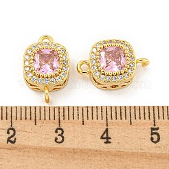 Verbindungsanhänger aus Messing mit kubischem Zirkonia-Pavé&nbsp;KK-B096-05G-01