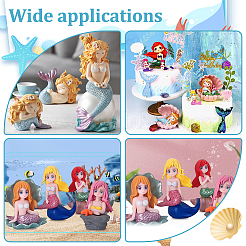 12 шт. 4 стиля украшения из смолы в виде русалки DJEW-GA0001-45