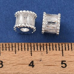 Placage en rack en laiton pavé de perles de zircone cubique transparentes&nbsp;KK-M285-29S