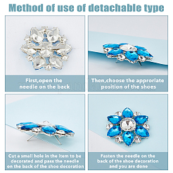 8 шт. 4 цвета цинковый сплав кристалл стразы украшения для обуви FIND-HY0002-29