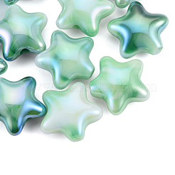 УФ-покрытие радужными переливающимися акриловыми бусинами&nbsp;PACR-T016-02B