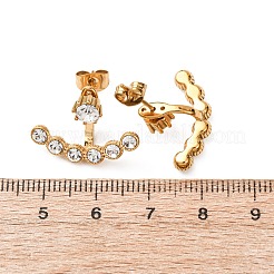 Pendientes curvos de acero inoxidable 304 para mujer&nbsp;EJEW-A163-01G
