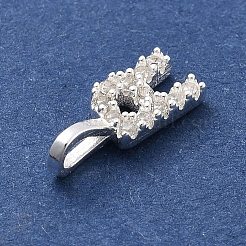 925 dijes de plata de primera ley con circonitas.&nbsp;STER-Q004-01R-S