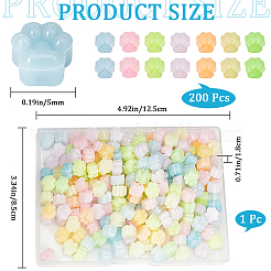 200 шт. светящиеся частицы сургуча в виде отпечатка лапы DIY-CP0009-33