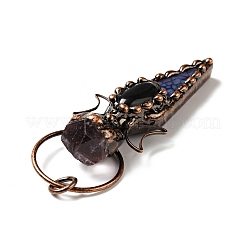 Натуральные аметистовые самородки и большие остроконечные подвески из окрашенного агата G-D468-16R