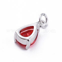 Латунные микро проложить кубического циркония подвески&nbsp;ZIRC-E164-64P