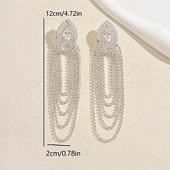 Messing-Strass-Ohrstecker für Damen&nbsp;DO8173