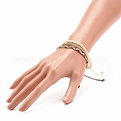 3pcs 3 ensembles de bracelets tressés en polyester ciré&nbsp;BJEW-JB08115-02