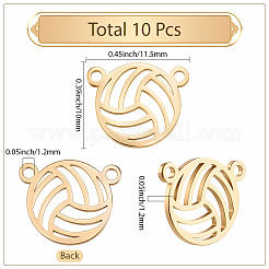 10 шт. подвески-коннекторы для спортивных мячей из нержавеющей стали&nbsp;STAS-SC0010-17A-G