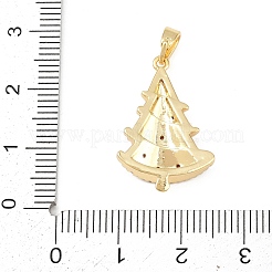 Рождественские латунные подвески с микропаве из фианита&nbsp;KK-K413-01D-G