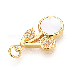 Латунные микропаве прозрачные подвески с фианитом KK-N268-80G
