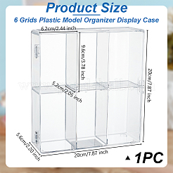 6 пластиковая витрина-органайзер для моделей с сетками AJEW-WH0472-76