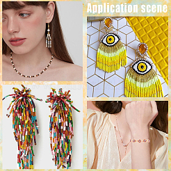 100 г непрозрачных цветных стеклянных круглых бусин SEED-SC0001-39C