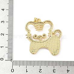 Подвески в форме ракушек из латуни с микропаве и кубическим цирконием&nbsp;KK-L239-011G