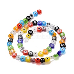 Chapelets de perle de millefiori en verre manuelles&nbsp;X-LAMP-J035-6mm-39