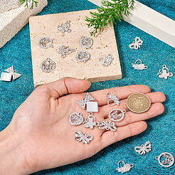 24шт 6 стиля подвески из сплава с кристаллами и стразами&nbsp;FIND-TA0006-20P