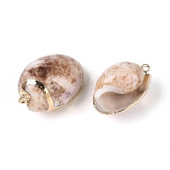 Гальванические подвески из натуральных ракушек&nbsp;SSHEL-N042-06