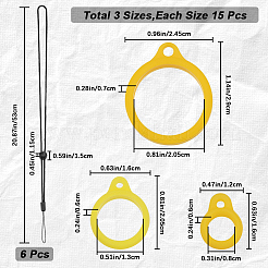 6шт регулируемый ремешок на шею из полиэстера DIY-GF0008-17A