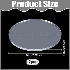 工芸品用のシリコン製再利用可能なゲル印刷プレート  ラウンド  180x7.5mm&nbsp;DIY-WH0816-134A