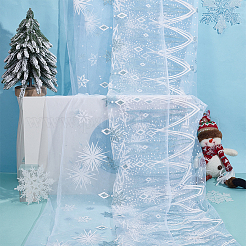 2м полиэстеровая ткань для вышивки снежинок&nbsp;DIY-WH0622-387