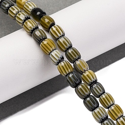 Hebras de cuentas de chevron hechas a mano con lampwork&nbsp;LAMP-K041-01A-06