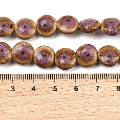 Perles en porcelaine émaillée de style vintage&nbsp;PORC-B002-12-02