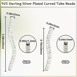 60 шт. 2 латунных трубчатых бусин KK-BBC0010-75