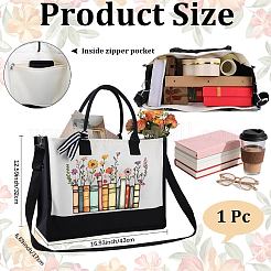 Bolsos de hombro con cremallera estampados de poliéster y algodón&nbsp;ABAG-WH20031-005