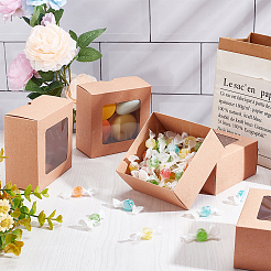 Scatole regalo pieghevoli per gioielli in cartone di carta kraft&nbsp;CON-WH0092-25B