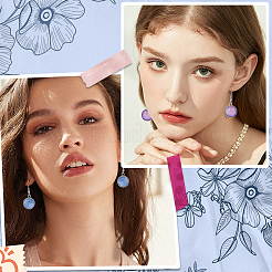 Kit para hacer aretes colgantes de acero inoxidable 304 con cúpula en blanco&nbsp;DIY-SP0001-08C-P