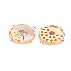 Латунные микропаве прозрачные подвески с фианитом KK-T062-185G-NF